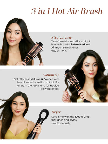 MakeMeeBold 3-in-1 Hot Air Brush by Urban Yog